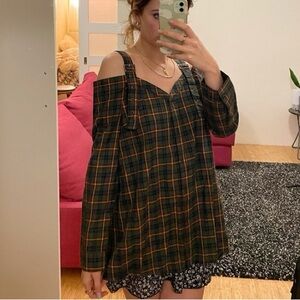 Elevator Disco Plaid Top